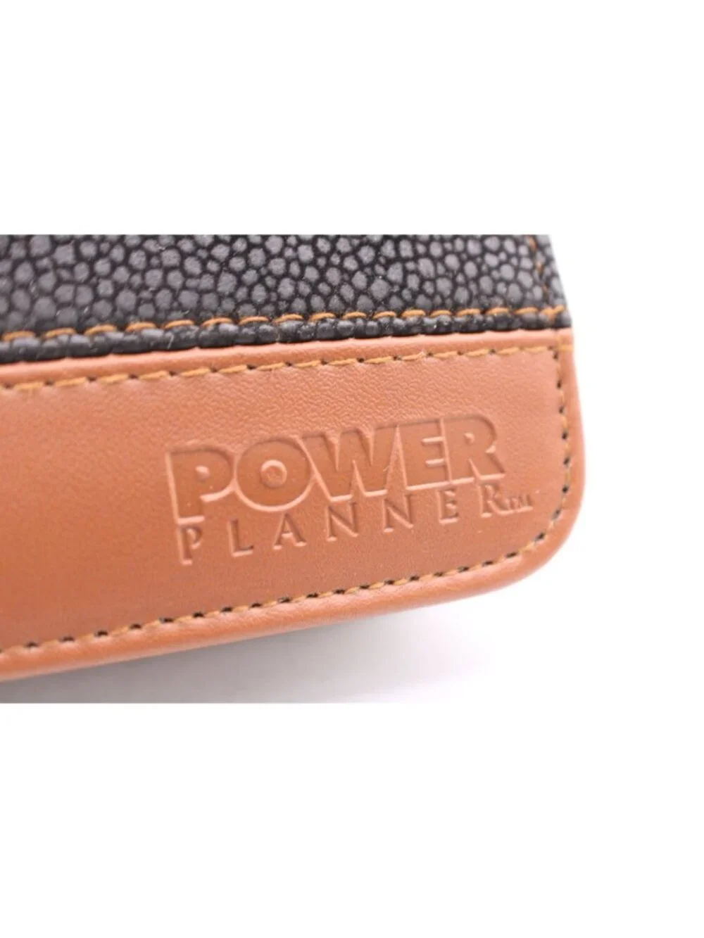 Power Planner Two-Tone Agenda Organizer Calculator Card Slots Notepad Pen ID Vtg
